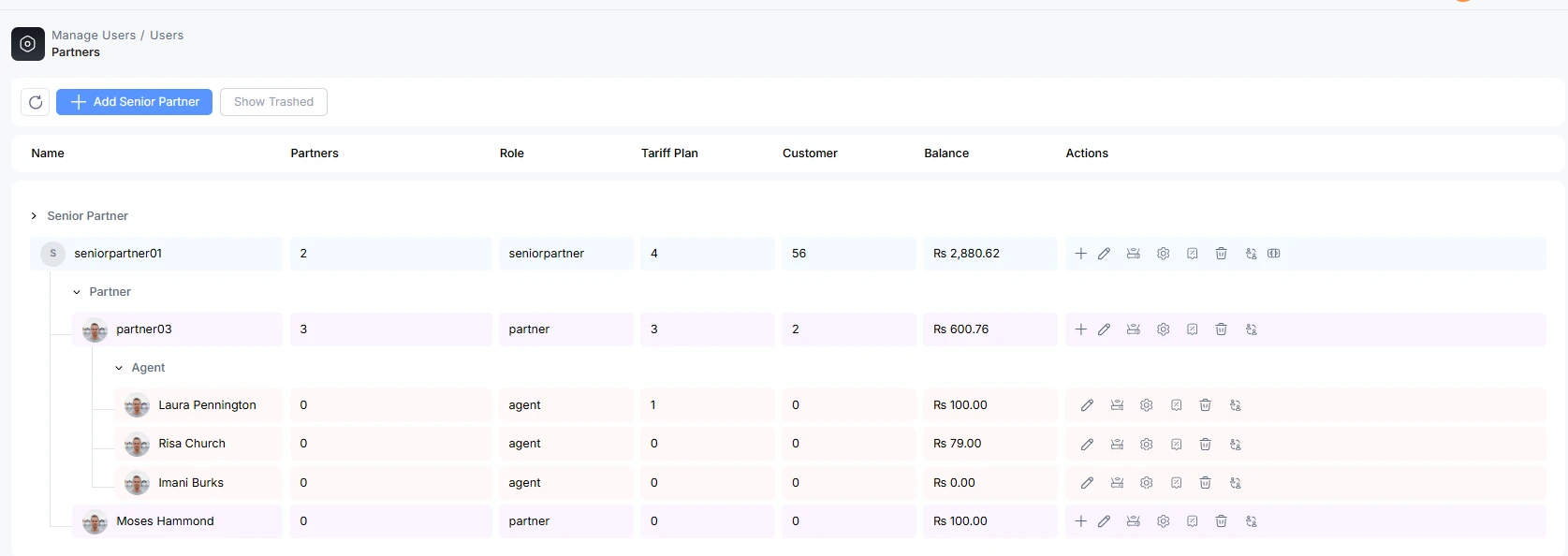 Partner wallet top-up dialog
